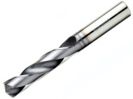 Tvrdokovový monolitní vrták Ø 10.2 mm. Pro hloubku vrtání 3xD. Délka celková 102 mm, délka činná 55 mm. Ø stopky 12 mm. Norma DIN6537, povlak AlTiN